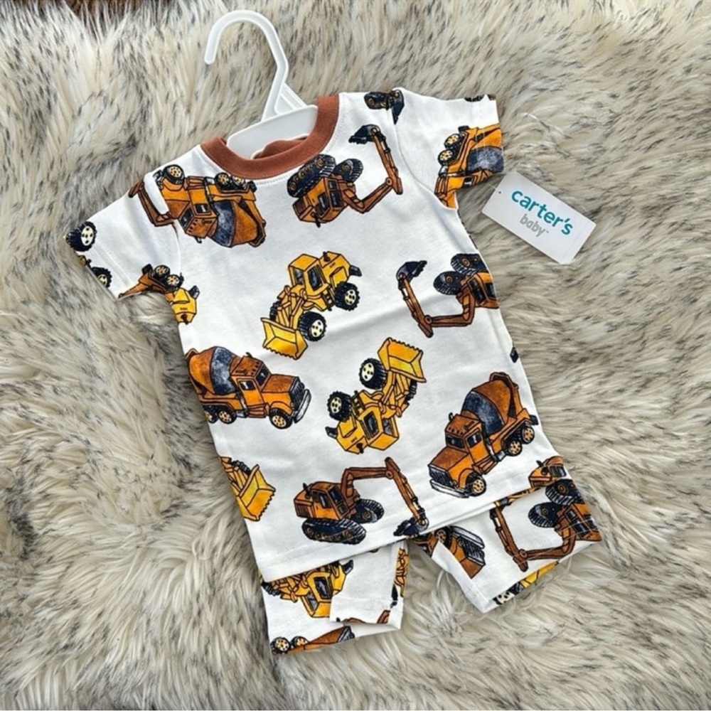 12M NWT Carter’s Construction 100% Snug Fit Cotton Pajamas